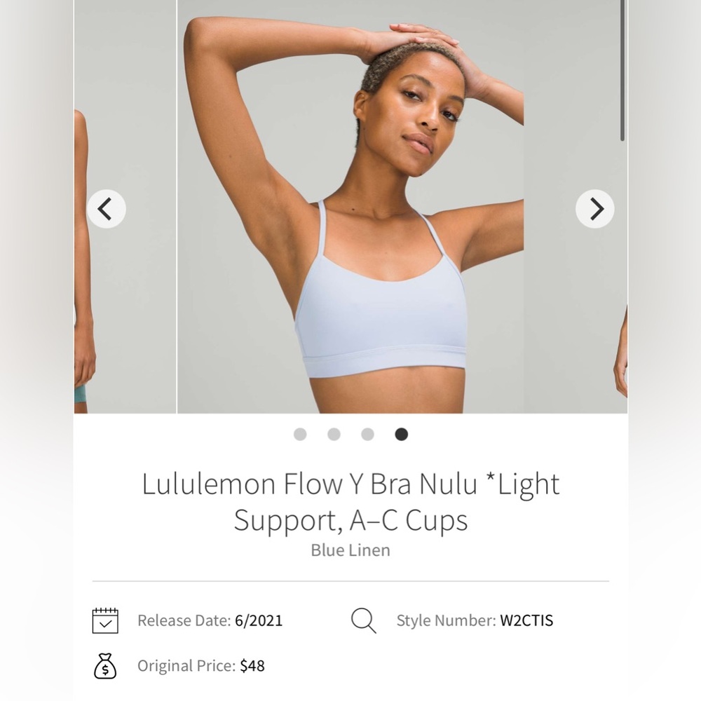 Flow Y Bra Nulu Light Support- Blue linen
